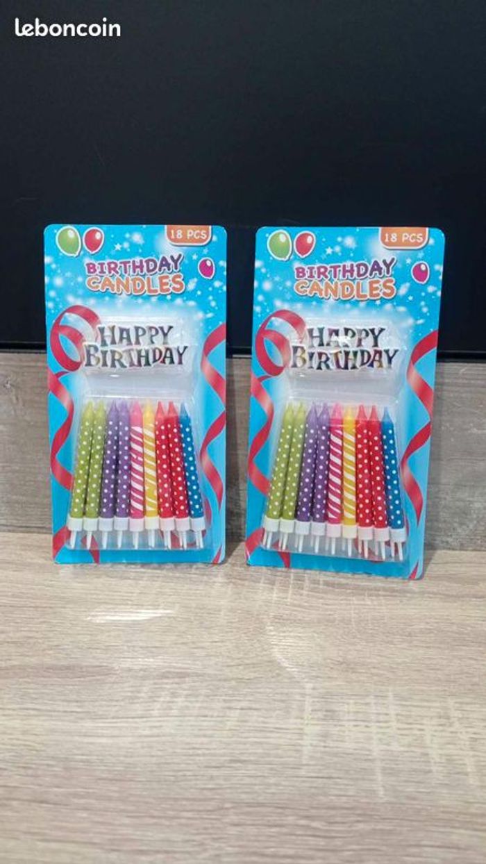 Lot de 36 bougies anniversaire originales