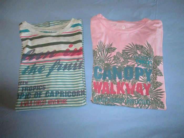 lot de 2 tee shirts manches courtes okaidi 14 ans - photo numéro 6