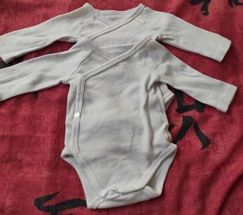 Lot bodies manche longue blanc lot