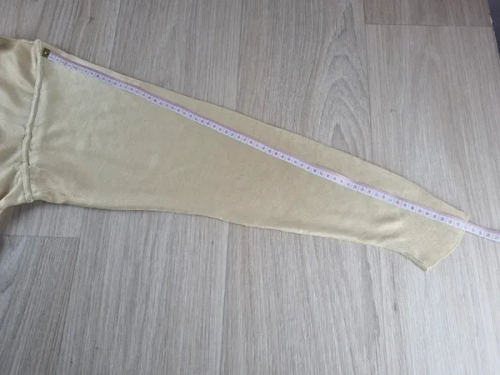 Pull a col rond Tommy Hilfiger beige/jaune Homme Taille XL - photo numéro 6