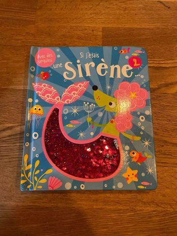Livre cartonné à toucher avec des sequins Si j’étais une sirène