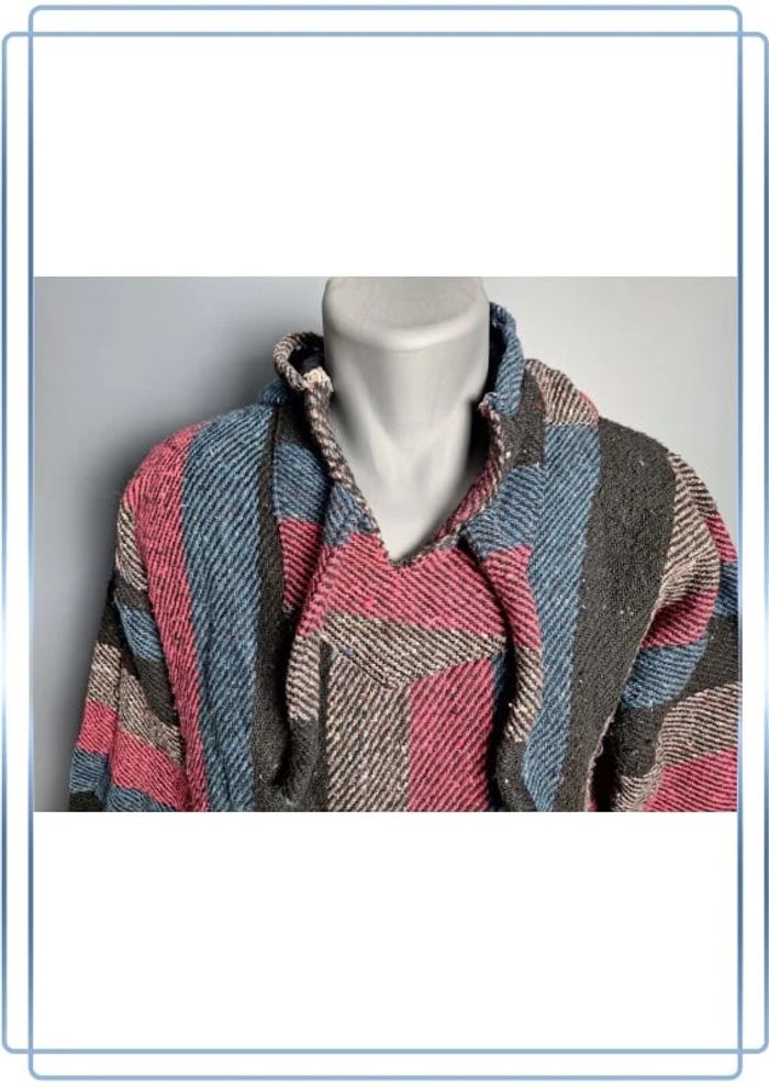 sweat a capuche / Hoodie/baja/poncho véritable mexicain - taille M -  homme / fait main - photo numéro 2