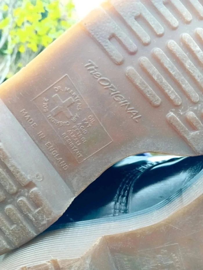 Dr. Martens made in England 🇬🇧 vintage lacet violet pentagramme uk5 38 - photo numéro 10