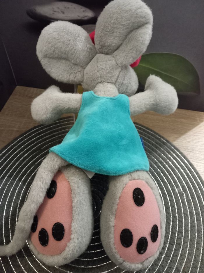 2 peluches diddl grise 32cm - photo numéro 5