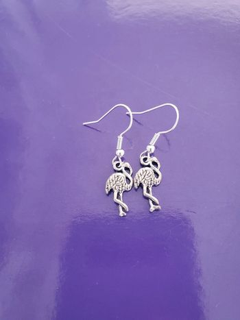 Boucles d'oreilles flamant rose