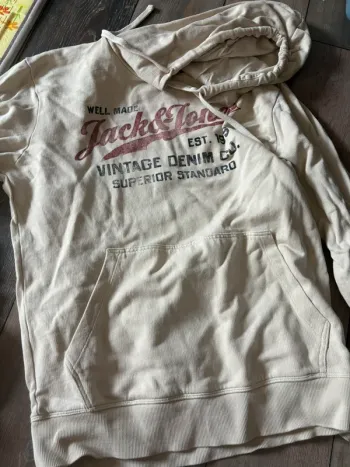 Sweat-shirt à capuche Jack&Jones beige M