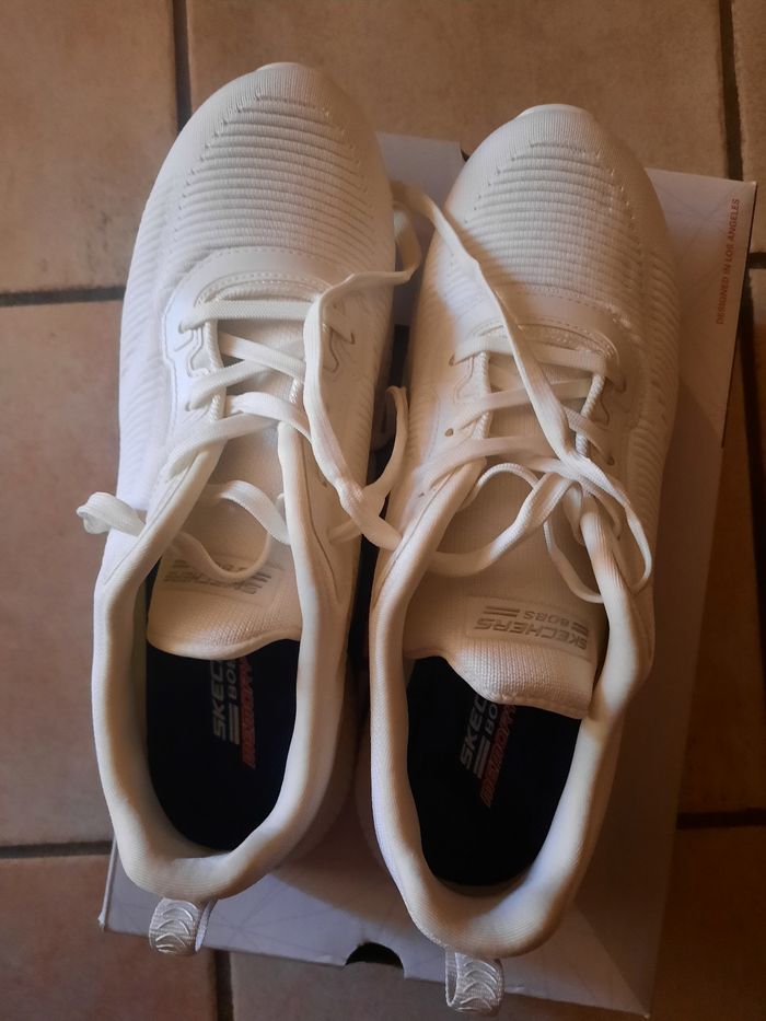 Baskets blanches femme Skechers - photo numéro 5