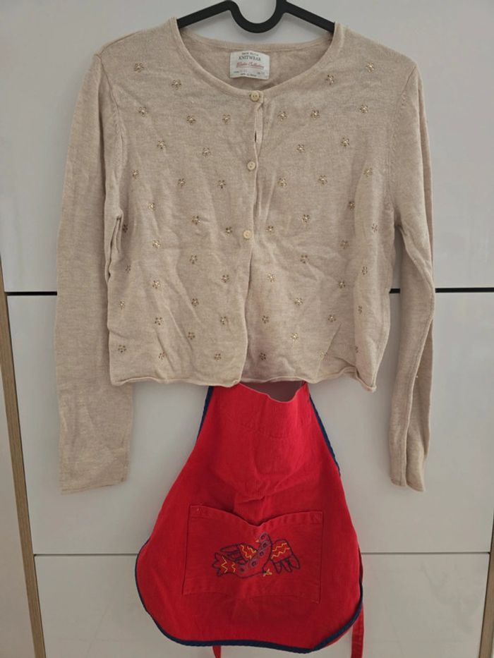 Veste gilet zara 11 12 ans enfant fille et tablier