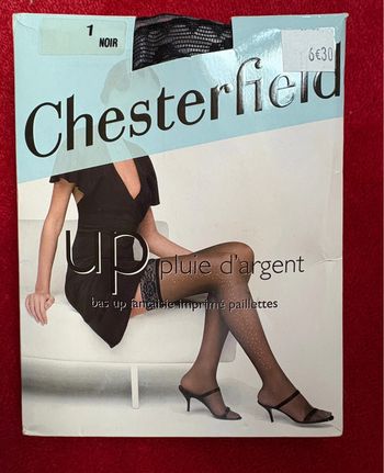 Bas Up Fantaisie - Chesterfield - Noir paillettes - Taille 1
