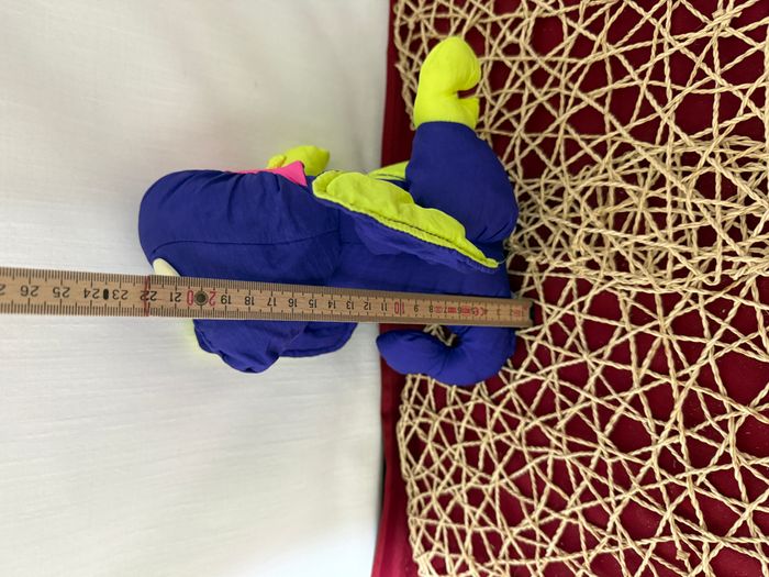 Dinosaure ptérodactyle Puffalump Dino Roar vintage 1992 violet néon vert citron et rose par Fisher-P - photo numéro 7