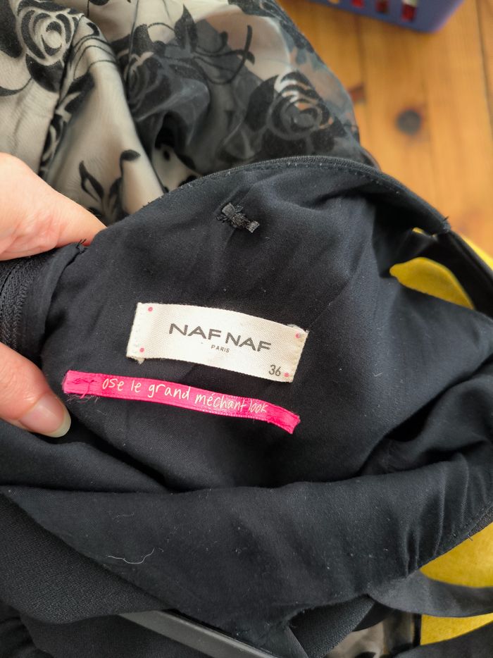 Robe de soirée noire avec noeud Naf Naf S (36) - photo numéro 3