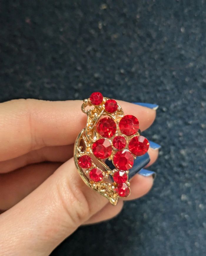 Bague fantaisie a strass - photo numéro 2