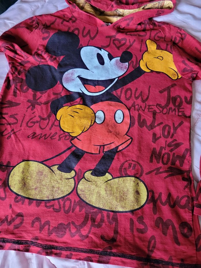 t-shirt Mlongue avec capuche désigual 11/12ans mickey  (5e) - photo numéro 2