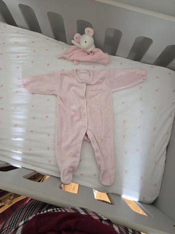 Pyjama velours 3 mois fille
