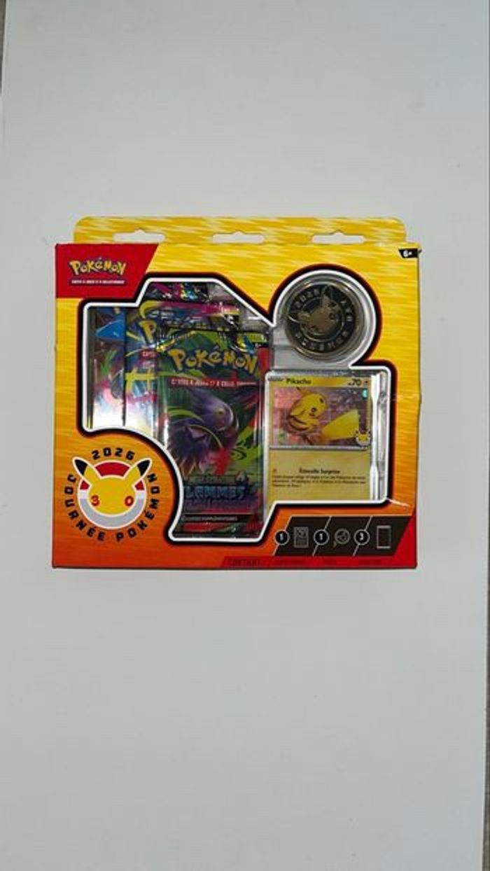 Coffret de 3 Boosters Pokémon Flammes fantasmagorique + Mega Évolution Scellés