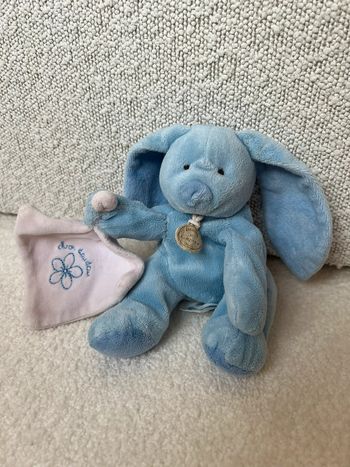 Doudou lapin bleu doudou et compagnie