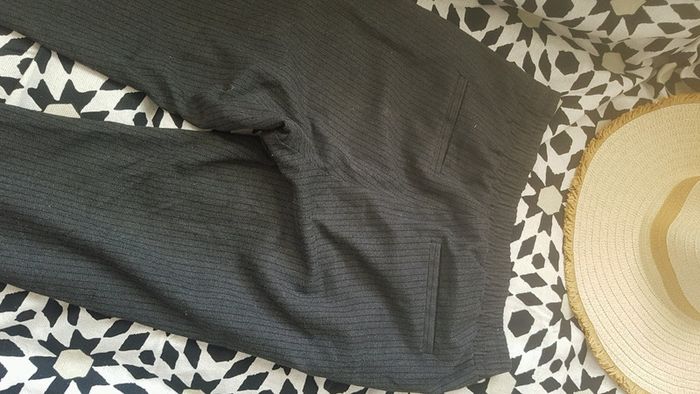 pantalon classique gris a rayure noir - photo numéro 3