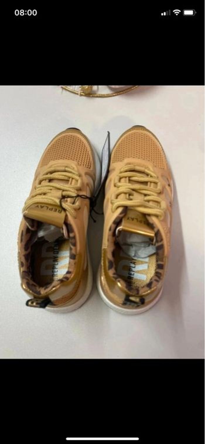 Baskets REPLAY dorées – Look premium & tendance - Taille 31 - photo numéro 3