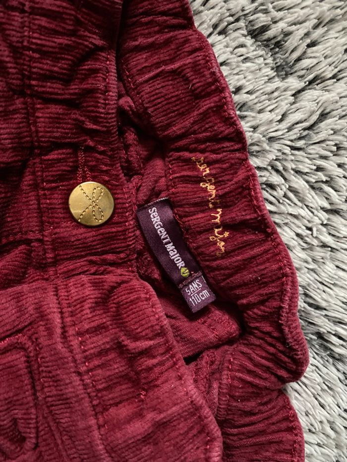 Pantalon en velours rouge Sergent Major - 5 ans - photo numéro 4
