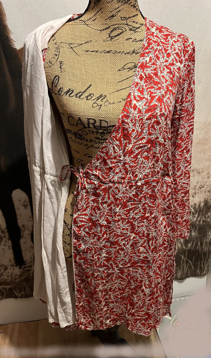 Robe portefeuille fleurie (XS - 34) - photo numéro 3