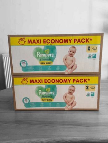 PROMO 💥208 COUCHES PAMPERS HARMONIE TAILLE 2  / Peau sensible 👍 ENVOI DEMAIN