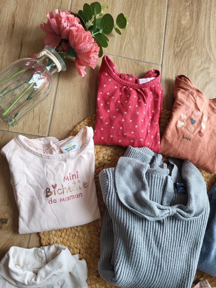 🍒Lot de 7 vêtements fille 18 mois de plusieurs marques - photo numéro 2