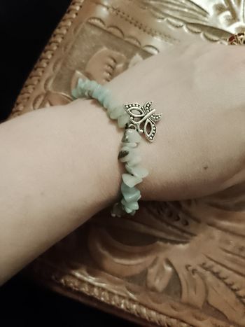 bracelet en turquoise amazonites et argent tibétain artisanal.