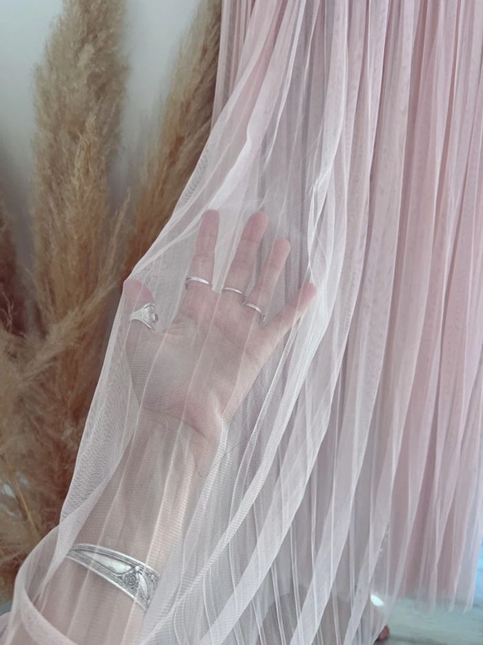 Jupe longue en tulle rose pale h&m coachella - photo numéro 4