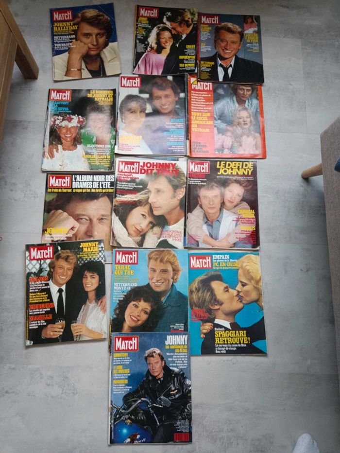 Lot Paris Match couverture Johnny.