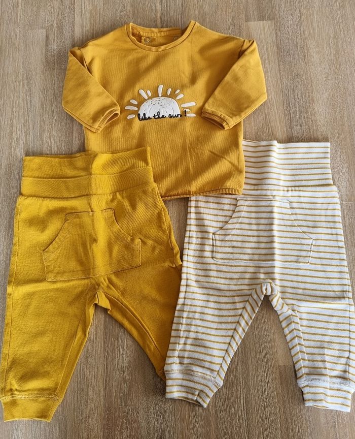 Ensemble sweat+2 pantalons La Redoute Baby 6 mois