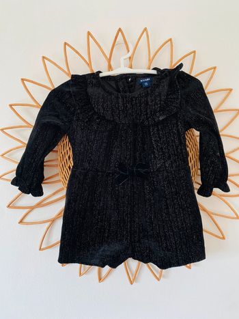 Combishort noir pailleté Kiabi 6 mois