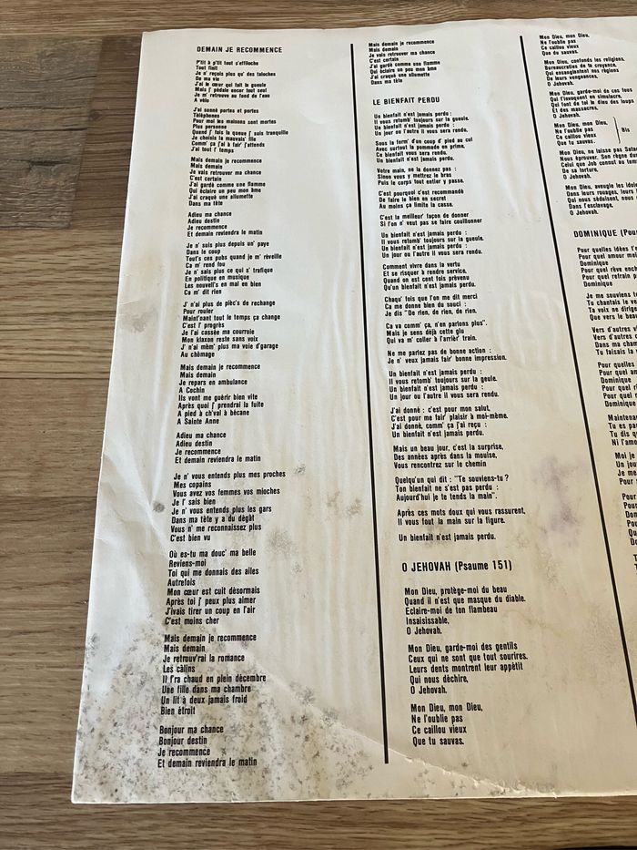 Vinyle 33 tours sans pochette-Guy Béart-Demain, je recommence - photo numéro 4