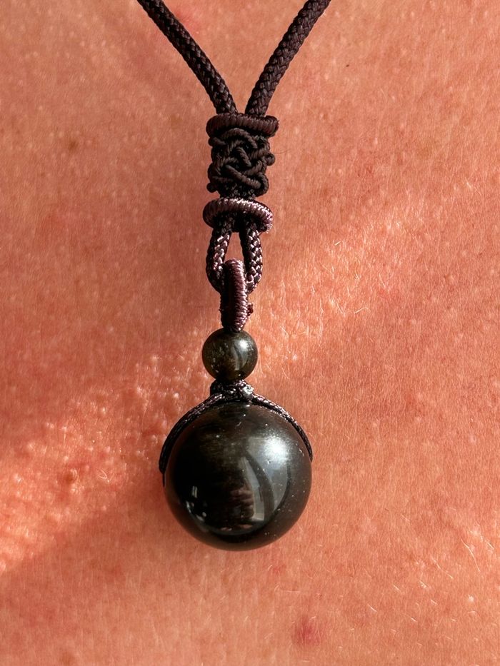 Collier en obsidienne noire – Protection & Ancrage - photo numéro 2