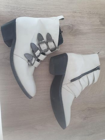 bottines blanches T39 cuir