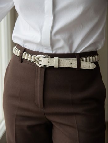 Ceinture crème chic