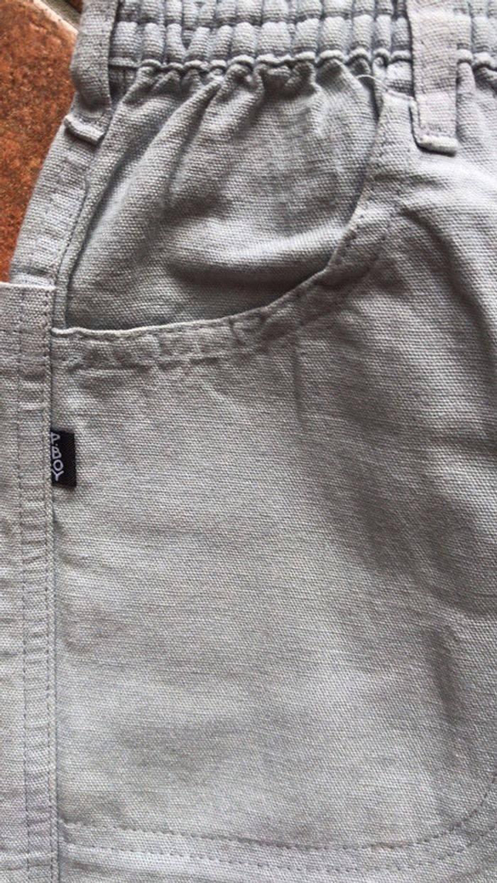 Petit boy pantalon été en lin taille 4 ans - photo numéro 3