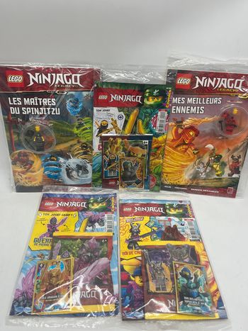 Lot de 5 livres D’activités Magazines Lego Ninjago Avec leurs figurines Neuf