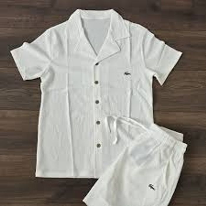 Ensemble lacoste chemise short blanc XL - photo numéro 2