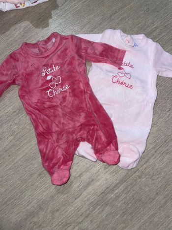 2 pyjama bébé fille 0mois 