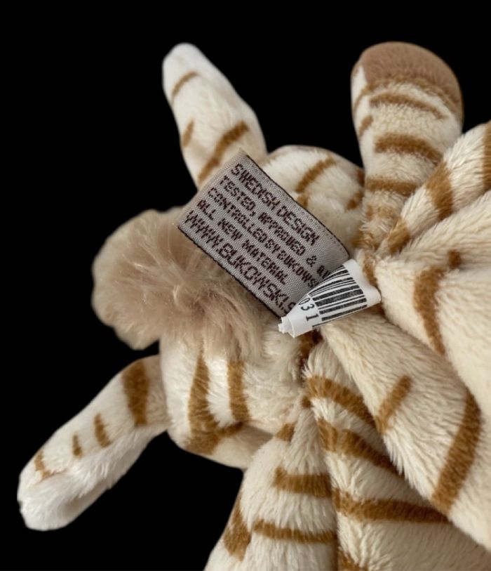❤️B4880  Doudou plat Mouchoir Girafe Ours Beige Marron BUKOWSKI - photo numéro 4
