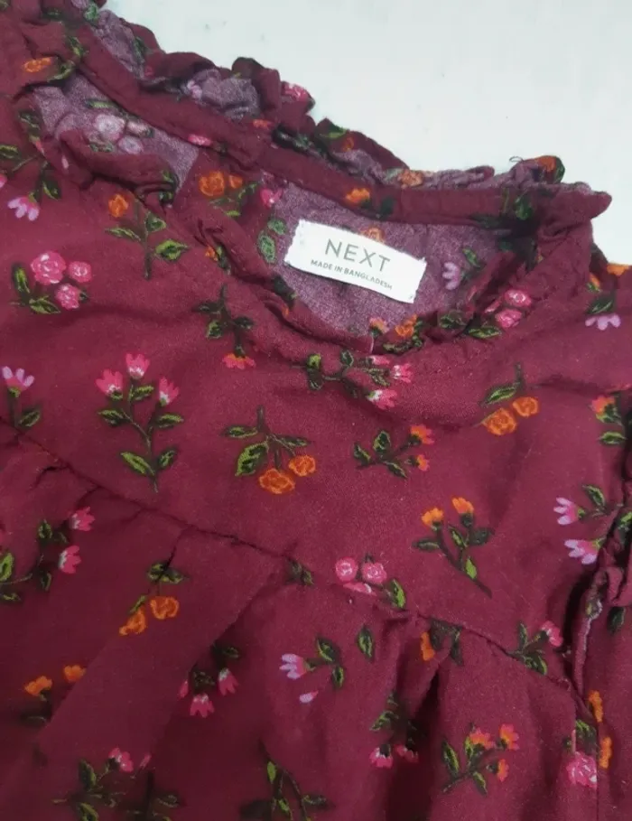 Robe manches longues fleurs Next 3 ans - photo numéro 4
