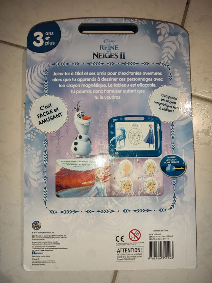 Livre reine des neiges avec tableau effaçable - photo numéro 5