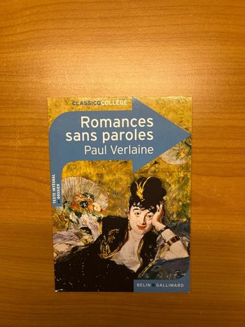 Romances sans paroles Paul Verlaine Classico Collège