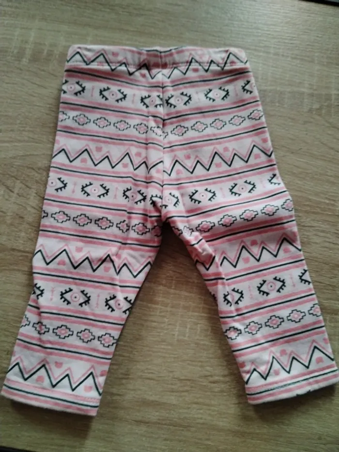 Legging fille 3 mois rose Tex - photo numéro 3