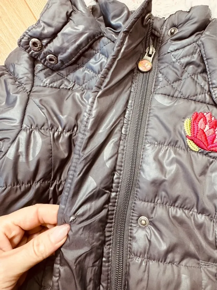 Taille 4 ans doudoune fille Orchestra grise * fleurs brodées * 🌺 - photo numéro 5