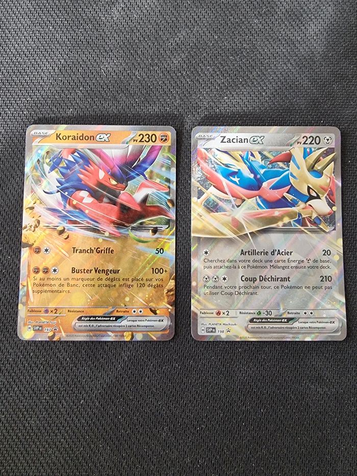 Cartes promos Zacian et Koraidon