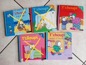 lot de 2  livres t'choupi