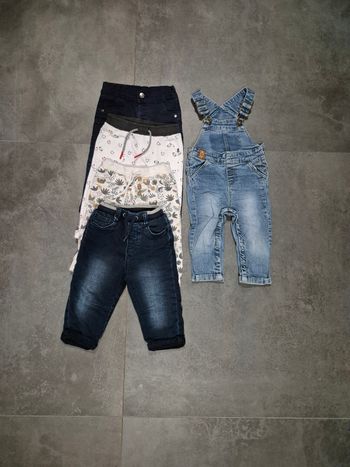 Lot pantalons et salopette 18 mois garçon