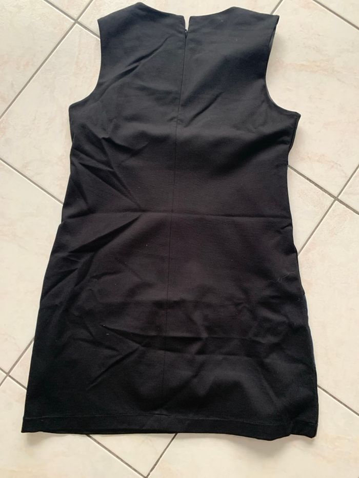 Robe noire  bande imitation cuir - photo numéro 3