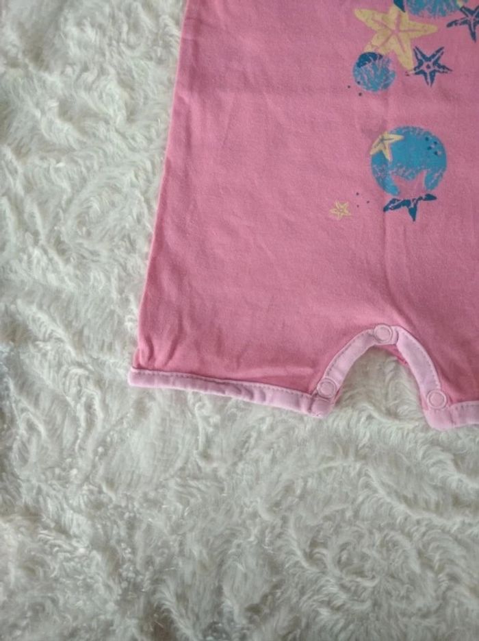 Barboteuse Combinaison été Combishort Fille 3 mois Étoile de mer 100% coton Carrefour - photo numéro 6